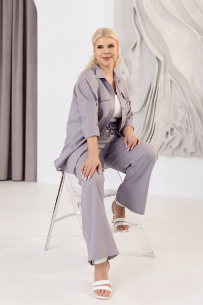 Туника прямого силуэта с длинным рукавом и отрезной кокеткой ASV 2719 - фото 4