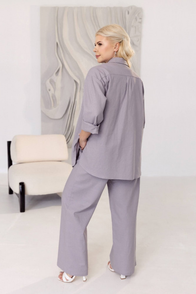 Туника прямого силуэта с длинным рукавом и отрезной кокеткой ASV 2719 - фото 3