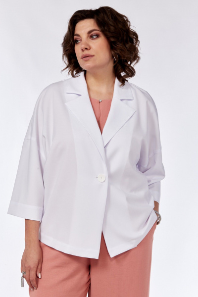 Жакет, комбинезон Диомант 1961 коралл+белый - фото 4