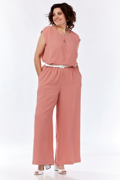 Жакет, комбинезон Диомант 1961 коралл+белый - фото 7