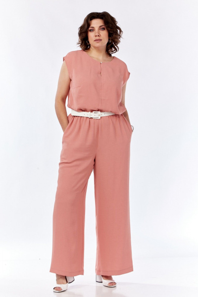 Жакет, комбинезон Диомант 1961 коралл+белый - фото 5