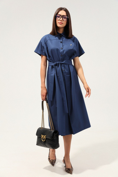 Платье LM ВИ3067 синий - фото 3