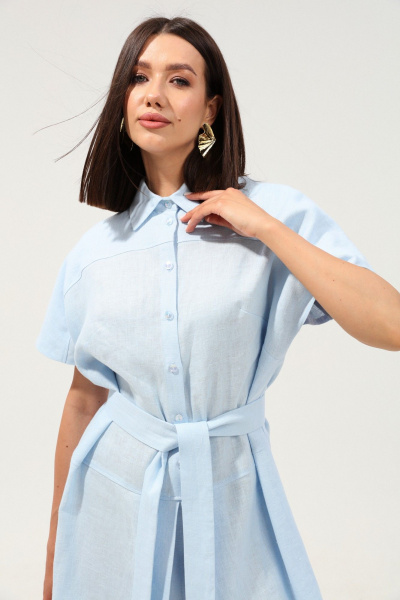 Платье LM ВИ3067 небесно-голубой - фото 5