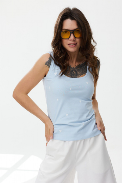 Кюлоты из хлопка с эластичным поясом и карманами MG Wear 4118 молочный - фото 4