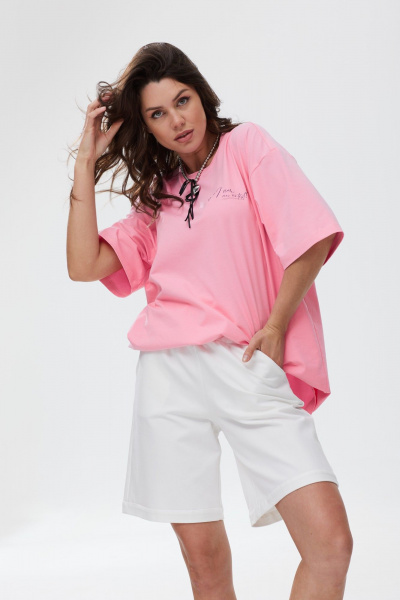 Шорты спортивные из трикотажа с накладным карманом MG Wear 4122 молочный - фото 1