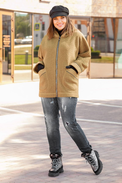 Пальто Lady Secret 6286 кэмел - фото 3