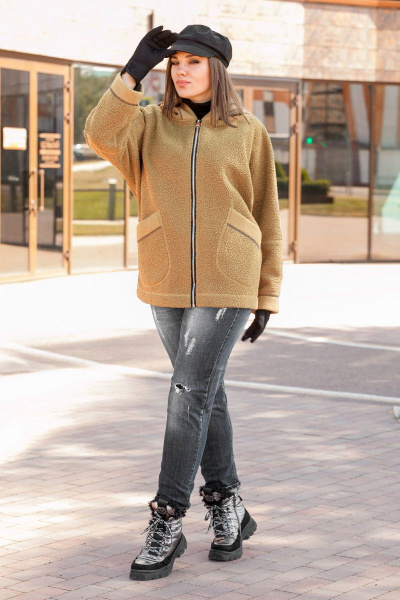 Пальто Lady Secret 6286 кэмел - фото 2