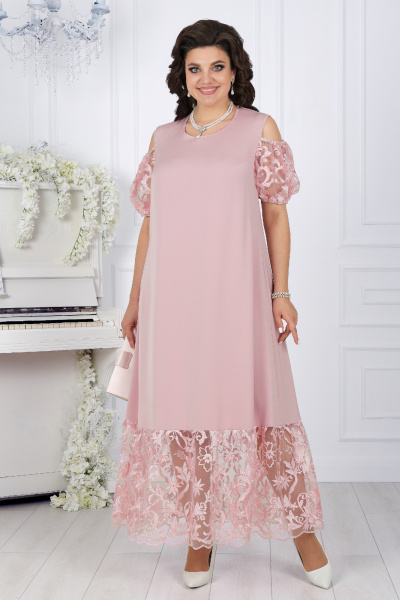 Платье Ninele 7448 пудра - фото 6