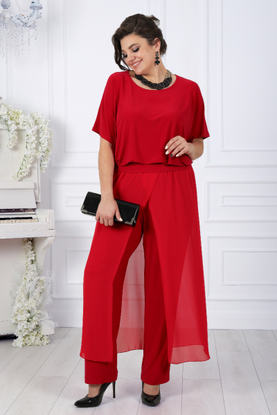 Блуза, брюки Ninele 7450 красный - фото 1