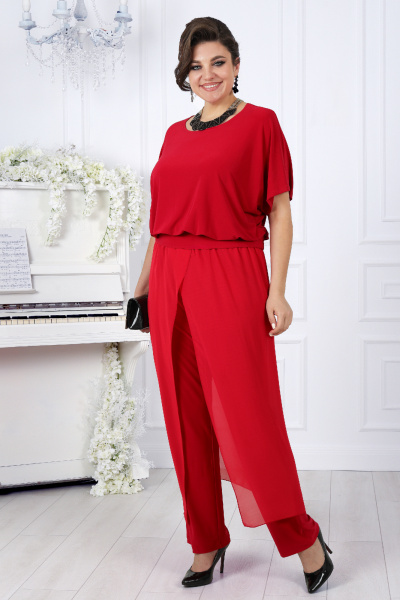 Блуза, брюки Ninele 7450 красный - фото 3