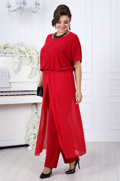 Блуза, брюки Ninele 7450 красный - фото 4