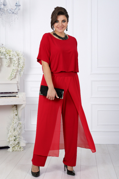 Блуза, брюки Ninele 7450 красный - фото 5