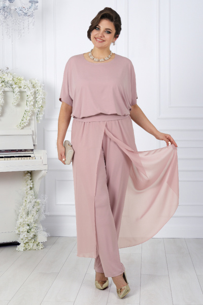 Блуза, брюки Ninele 7450 пудра - фото 1