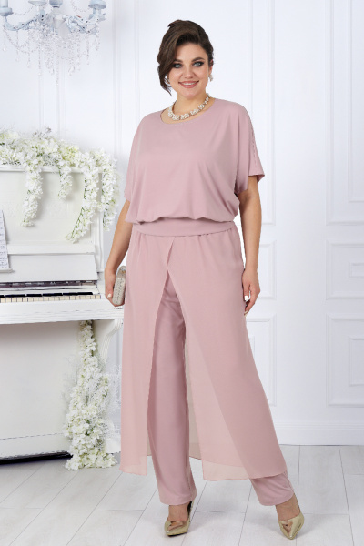 Блуза, брюки Ninele 7450 пудра - фото 2