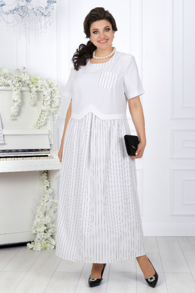 Платье Ninele 7454 белый - фото 5