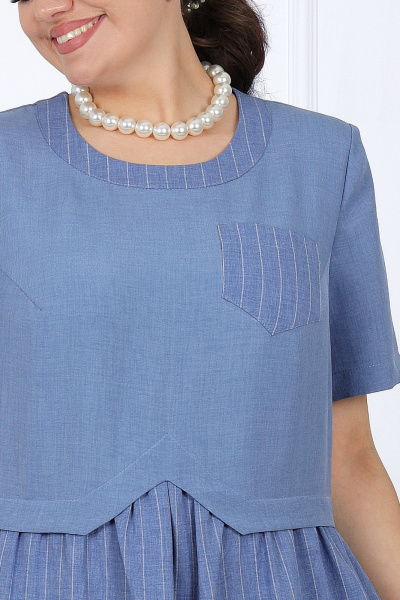 Платье Ninele 7454 небесный - фото 5