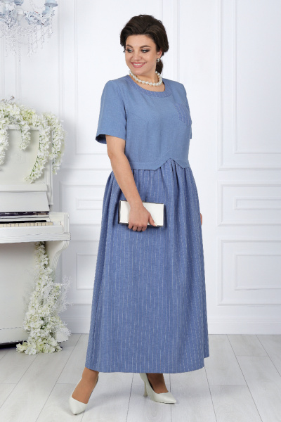 Платье Ninele 7454 небесный - фото 6