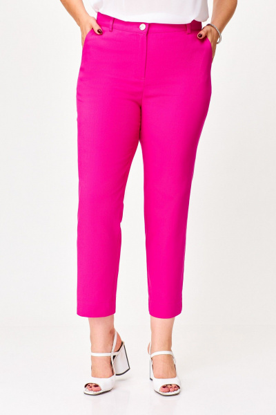 Розовые джинсы из стрейч-денима с регулируемой длиной Swallow 752 фуксия - фото 10