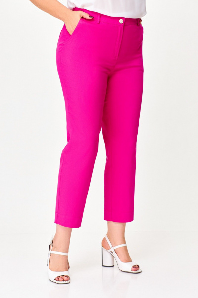 Розовые джинсы из стрейч-денима с регулируемой длиной Swallow 752 фуксия - фото 9
