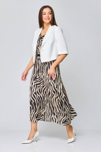 Жакет, топ, юбка Karina deLux M-1248 молочный_бежевый - фото 1