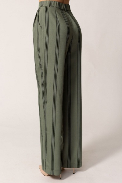 Зеленые брюки на резинке с карманами для повседневных образов Golden Valley 16639 зеленый - фото 4