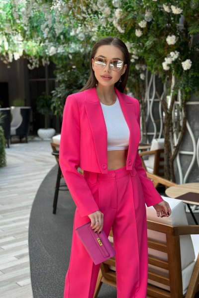 Брюки, жакет Temper 141 фуксия - фото 6