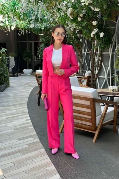 Брюки, жакет Temper 141 фуксия - фото 2