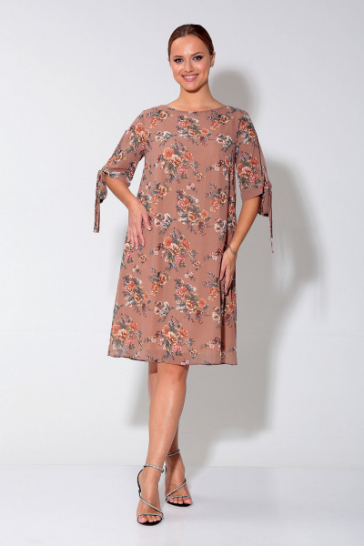 Платье Liona Style 903 мокко - фото 1