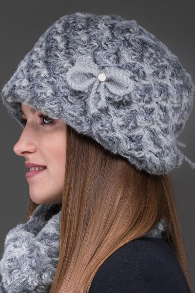 Шапка Зима Фэшн 011-3-12 серый_под_каракуль - фото 3