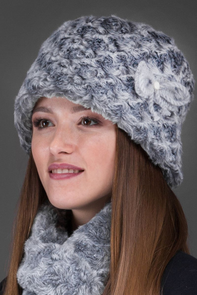 Шапка Зима Фэшн 011-3-12 серый_под_каракуль - фото 2