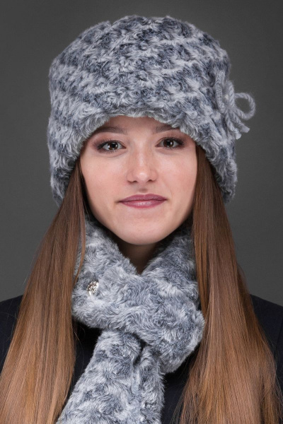 Шапка Зима Фэшн 011-3-12 серый_под_каракуль - фото 1