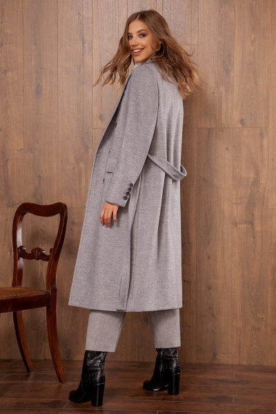 Пальто Nova Line 10105 серый - фото 2