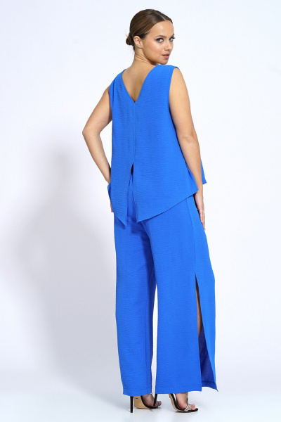 Блуза, брюки Пинск-Стиль 156 синий - фото 5