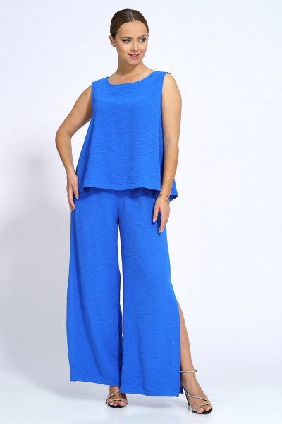 Блуза, брюки Пинск-Стиль 156 синий - фото 1