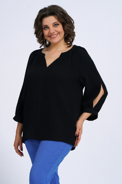 Блуза Пинск-Стиль 3133 черный - фото 2