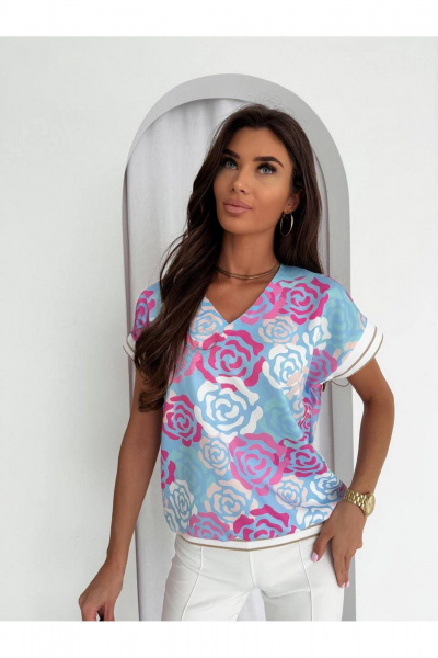 Блуза Nika.PL 0201101 пион_большой - фото 1