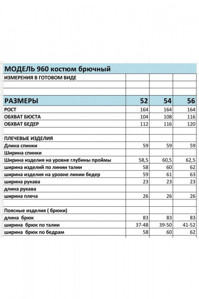 Блуза, брюки БагираАнТа 960 - фото 6