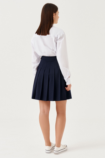 Юбка для девочки с складками и расширенным силуэтом Panda Kids 263951-170 Синий - фото 4