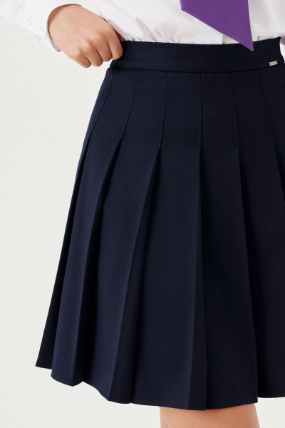 Юбка для девочки с складками и расширенным силуэтом Panda Kids 263951-170 Синий - фото 5