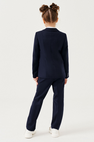 Жакет для девочки с классической посадкой и декоративными деталями Panda Kids 264430-158 Синий - фото 5