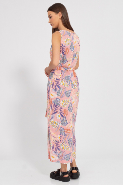 Летнее льняное платье с боковым разрезом и карманами Kivviwear 3077.16 - фото 8