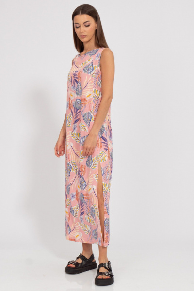 Летнее льняное платье с боковым разрезом и карманами Kivviwear 3077.16 - фото 3