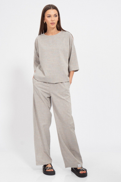 Брюки прямая свободная посадка из льна Kivviwear 4076.40 - фото 6