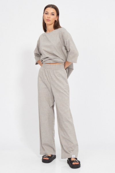 Брюки прямая свободная посадка из льна Kivviwear 4076.40 - фото 5