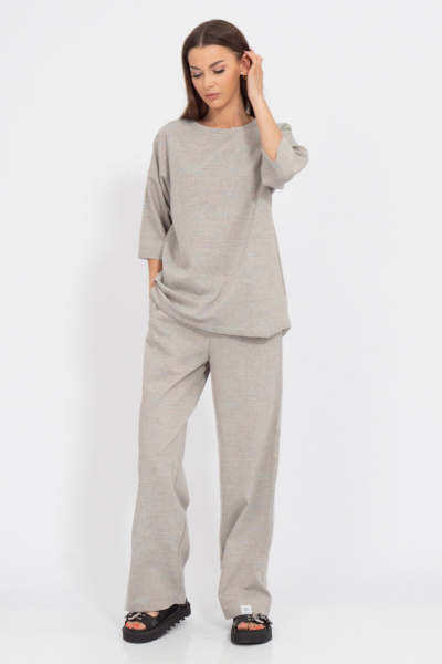 Брюки прямая свободная посадка из льна Kivviwear 4076.40 - фото 3