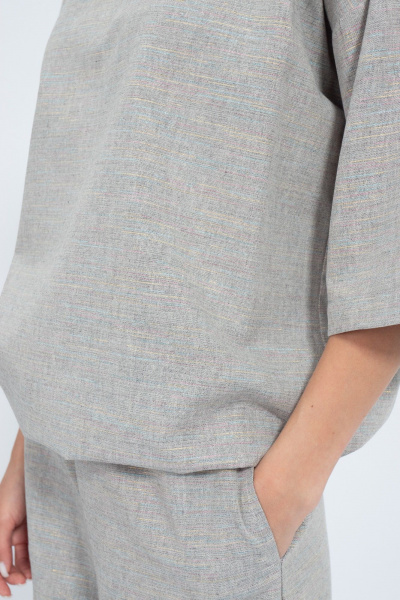 Брюки прямая свободная посадка из льна Kivviwear 4076.40 - фото 2