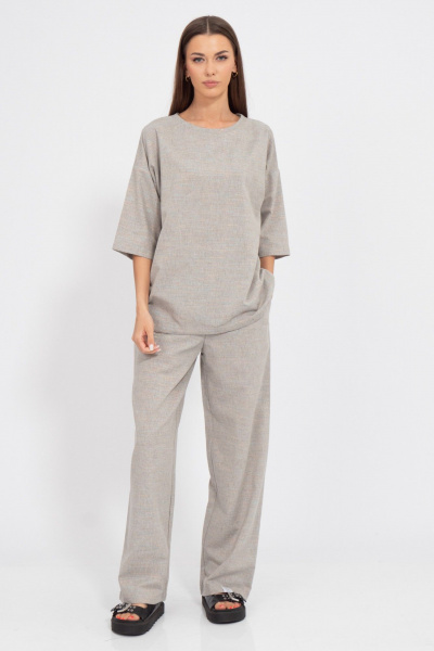 Леняной костюм из брюк и джемпера свободного кроя Kivviwear 40754076.40 - фото 2