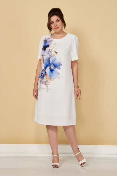 Платье нарядное на подкладке с коротким рукавом LIMO GOLD 107-1 - фото 7