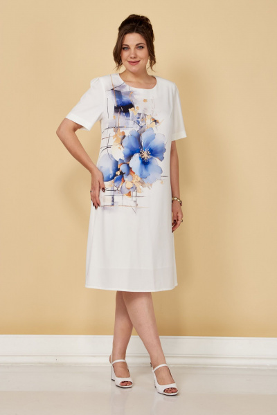 Платье нарядное на подкладке с коротким рукавом LIMO GOLD 107-1 - фото 6