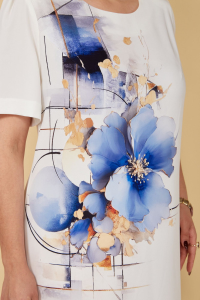 Платье нарядное на подкладке с коротким рукавом LIMO GOLD 107-1 - фото 4